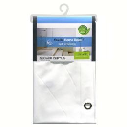 24 Wholesale Solid Peva Shower Curtain White 180x180cm