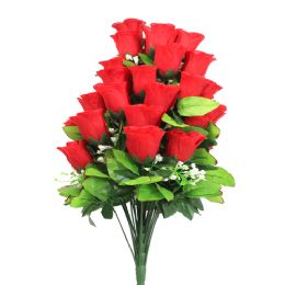 24 Pieces Artificial Rose Bush Red 36 Heads - Artificial Flowers