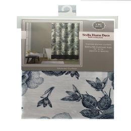 24 of Shower Curtain Blue Rose 70x70 Inch
