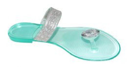 12 Wholesale Jelly Slippers For Women In Mint Size 5-10