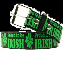 96 Pieces Proud To Be Irish Printed Belt - Belts