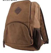 12 Pieces Unisex Backpack Premium Zipper Color Brown - Backpacks