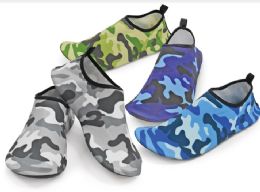 48 Pairs Mens Camo Water Shoes In Assorted Color - Men's Aqua Socks