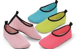 48 Bulk Girls Neon Mesh Water Shoes In Assorted Color