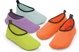 48 Wholesale Girls Neon Mesh Water Shoes In Assorted Color
