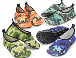 48 Pairs Boys Printed Camo Water Shoes In Assorted Color - Boys Flip Flops & Sandals