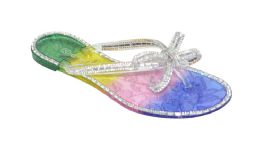 12 Wholesale Jelly Sandal For Women In Rainbow Size 5-10