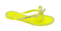 12 Wholesale Jelly Sandal For Women In Yellow Size 6-10
