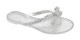 12 Wholesale Jelly Sandal For Women In Clear Size 5-10