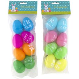 36 Wholesale Easter Egg 8ct W/printed Words