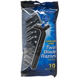 36 Wholesale Razors 10pk Twin Blade Mens