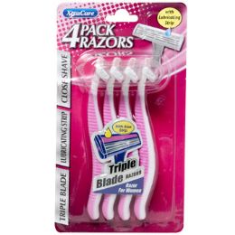36 pieces Razors 4pk Triple Blade Womens - Shaving Razors