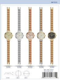 12 Wholesale Ladies Watch - 51331 assorted colors