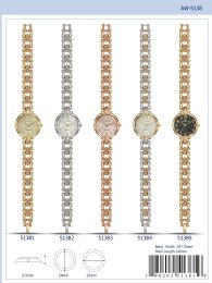 12 Wholesale Ladies Watch - 51381 assorted colors