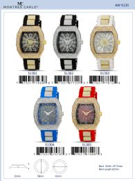 12 Bulk Men's Watch - 51302 Assorted Colors