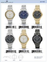 12 Wholesale Men's Watch - 44096 assorted colors