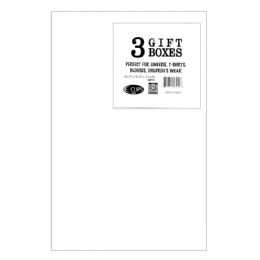 48 Wholesale Medium Size Gift Boxes White 3 Pack
