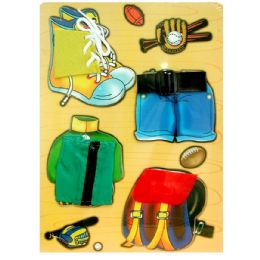 48 Wholesale Children's Wooden Puzzles With Dress Up Clothes Designs