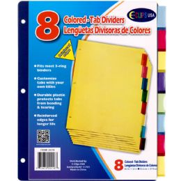 48 Pieces Letter Size Transparent Index Tab Dividers 8 Pack - Dividers & Index Cards