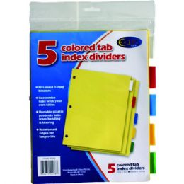 72 Pieces Letter Size Transparent Index Tab Dividers 5 Pack - Dividers & Index Cards