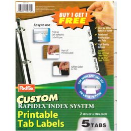 48 Pieces Centis Peel Off Printable Tab Label Dividers 10 Pack - Dividers & Index Cards
