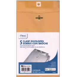 48 Pieces Mead 6 X 9 Kraft Clasp Manila Envelopes With Metal Closure And Gummed Flap 5 Packs - Envelopes