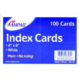 40 Pieces 4 X 6 Ampad Plain White Index Cards 100 Pack - Dividers & Index Cards