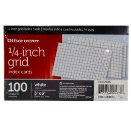 60 Pieces Grid Pattern Index Cards 100 Pack - Dividers & Index Cards