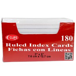 48 Pieces 3 X 5 Ruled Index Cards 180 Pack - Dividers & Index Cards