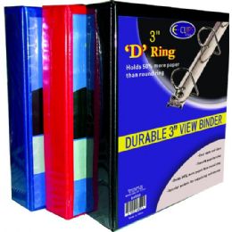 12 Wholesale Heavy Duty View Binders With 3 D Rings Assorted Colors