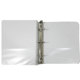 12 Pieces Heavy Duty View Binders With 2 O Rings And Interior Pockets White - Binders