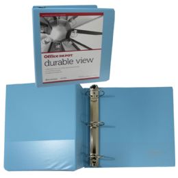 12 Pieces Heavy Duty View Binders With 2 Inch O Rings And Interior Pockets Light Blue - Binders