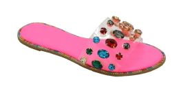 12 Wholesale Jelly Sandal For Women In Pink Size 5-10