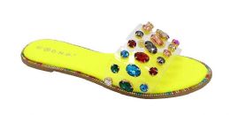 12 Wholesale Jelly Sandal For Women In Yellow Size 5-10