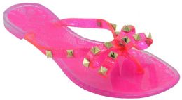 12 Wholesale Sandals For Women In Fuchsia Size 5-10