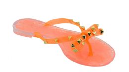 12 Wholesale Sandals For Women In Neon Orange Size 6-10