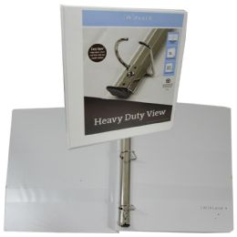 12 Pieces Heavy Duty View Binders With 1 Inch Ring In White - Binders