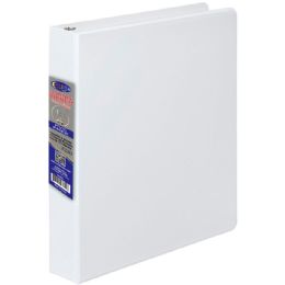 24 Wholesale 3 Ring Vinyl Hardcover Binders With 1 Round Rings White