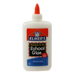 24 Wholesale 7.6 Ounce Large Elmers School Glue Bottles White