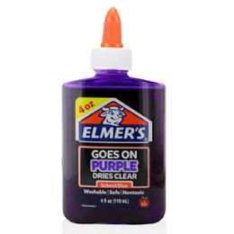 30 Bulk 4 Ounce Elmer's Goes On Purple Dries Clear Liquid Glue
