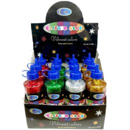 48 Pieces 4 Fluid Ounce Glitter Glue Bottles With Display - Glue