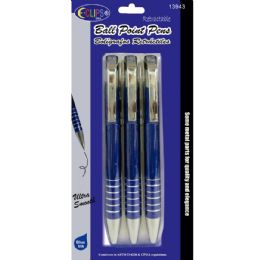 48 Bulk Retractable Ballpoint Pens With Blue Ink 3 Pack
