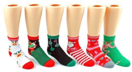 132 Pairs Children's Christmas Printed Novelty Socks - Christmas Decorations