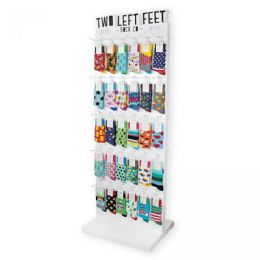 144 Bulk Two Left Feet Sock Company Printed Adult Novelty Socks With Floor Display