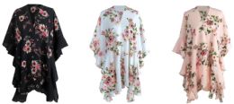 12 Pieces Jack And Missy Wildflower Collection Kimono Robes With Floral Print - Women's Pajamas and Sleepwear