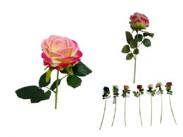 24 Pieces Rose Flower 9layer 2 Leaves - Artificial Flowers
