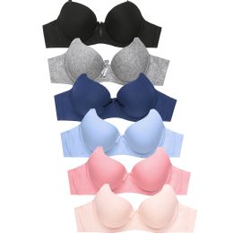 288 Pieces Sofra Ladies Plain Cotton Bra, 3hooks & Wide Strap Cup B - Womens Bras And Bra Sets