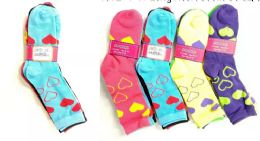 120 Wholesale Sock Assorted Color Size 9 - 11