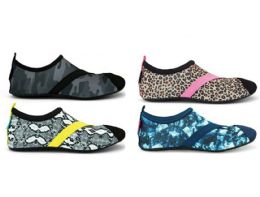 48 Pieces Women's Fitkicks Slip On Athletic Shoes With Soft Footbed Camo Reptile And Leopard Print - Women's Sneakers