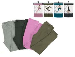 48 Bulk Women's Fitkicks Crossovers Active Leggings Assorted Colors
